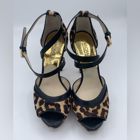MICHAEL KORS HEELS LEOPARD PRINT SIZE 7 - Picture 4 of 10